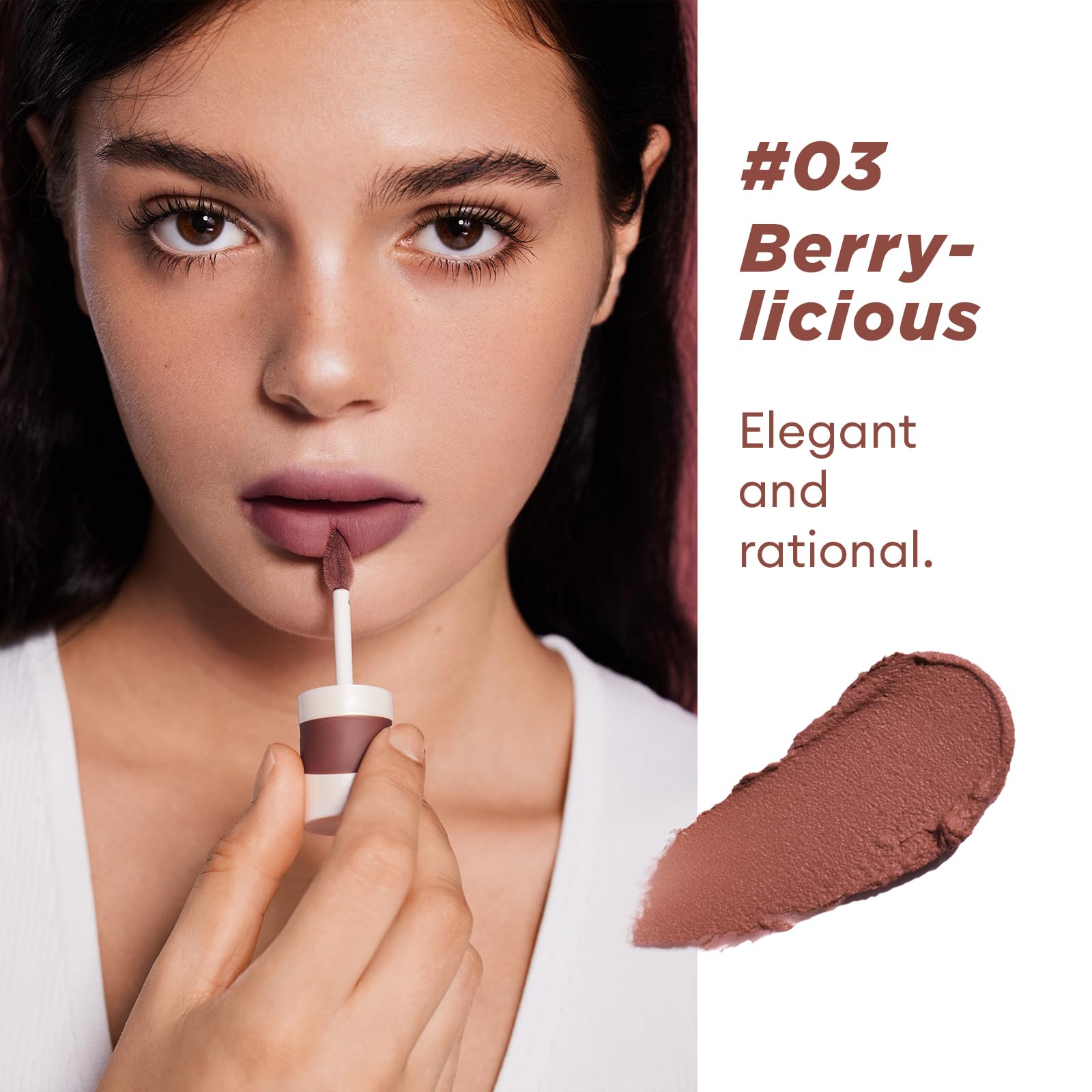 ITY Velvet Matte Lip Stain Berrylicious close-up shows rich pigment payoff.