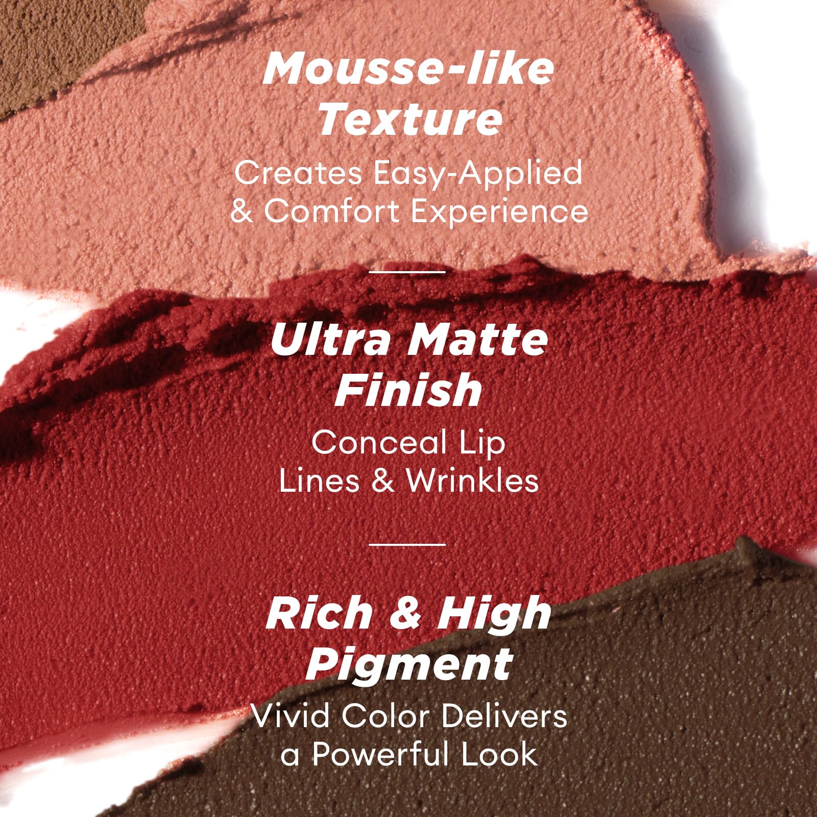 ITY Lip Stain Petal Nude swatch for everyday nude look.