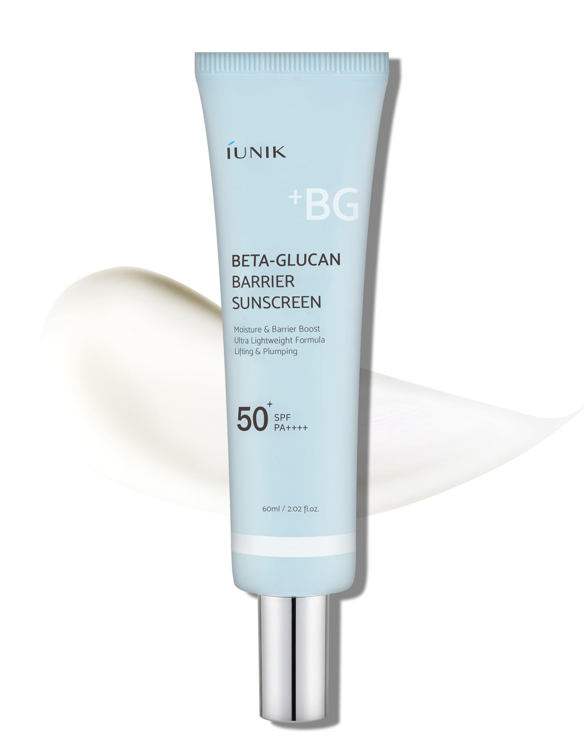 IUNIK Beta-Glucan sunscreen bottle with barrier protection for daily use.