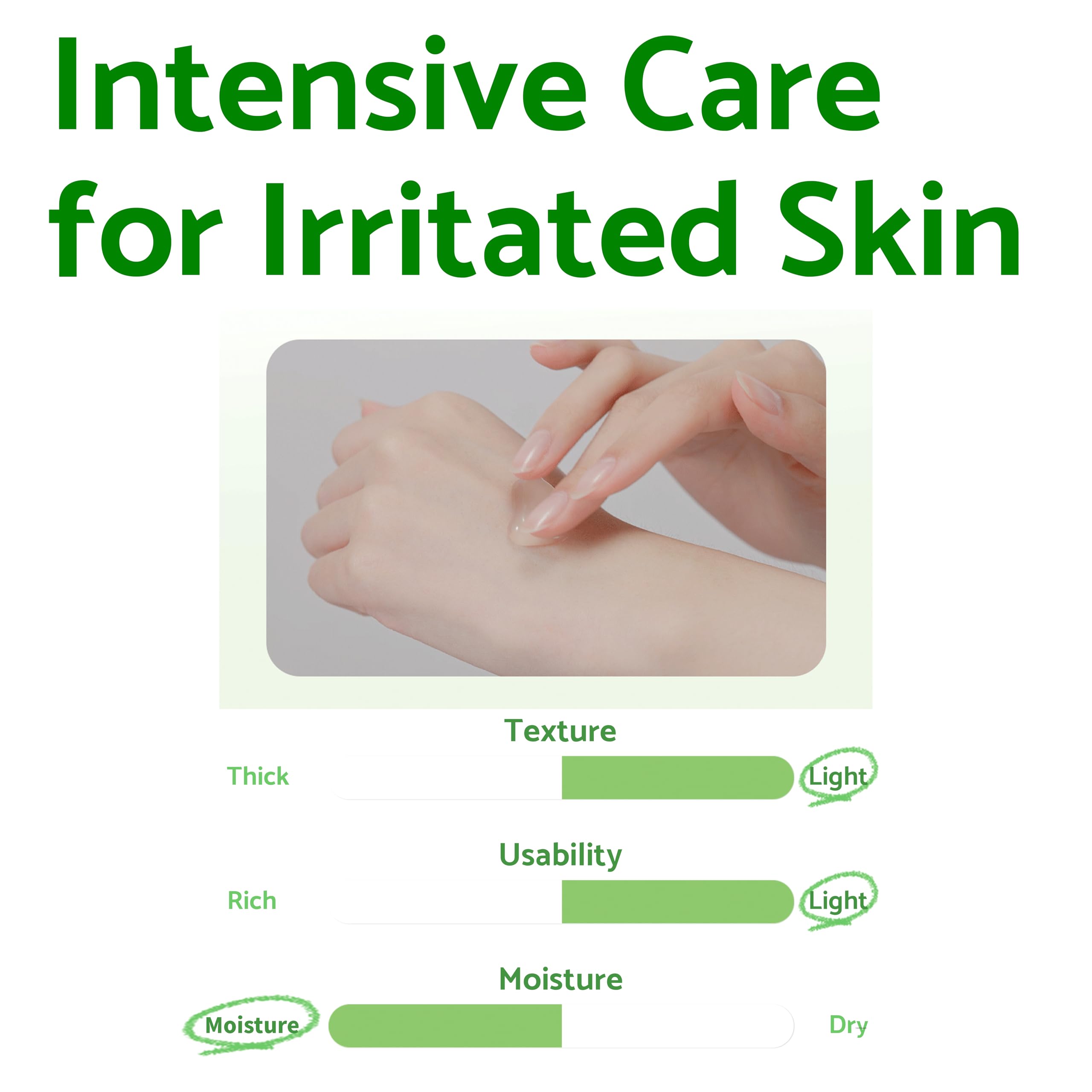 IUNIK Centella Calming Gel Cream application on skin for smooth hydration