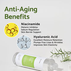 IUNIK Tea Tree Relief Toner texture on skin showing light absorption and smooth finish.