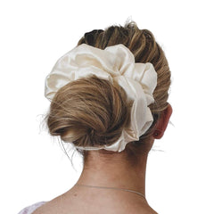 Iuptown Chic bun scrunchie pink ready for messy buns and secure updos