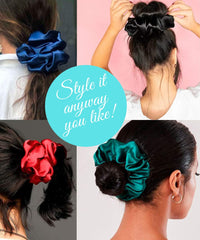 Iuptown Chic gold satin scrunchie for daily wear.