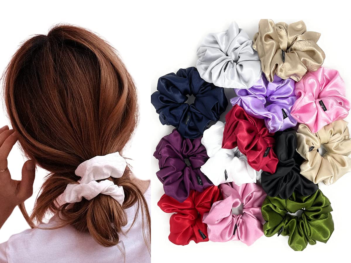 Iuptown Chic ponytail scrunchie pink ideal for quick twists and all-day hold