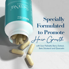 IVL SeaNu Hair product on wooden surface for a premium wellness vibe.