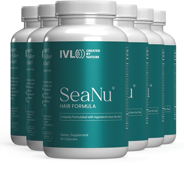 IVL SeaNu Hair Vitamins bottle for daily hair support.