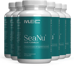 IVL SeaNu Hair Vitamins bottle for daily hair support.