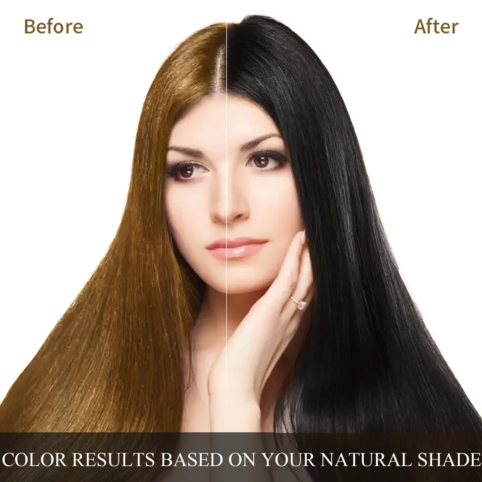 Application of Ivnil Augeo Instant Hair Color Shampoo on damp hair for color refresh