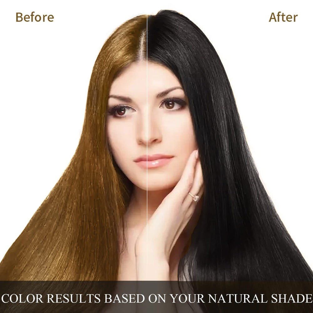 Application of Ivnil Augeo Instant Hair Color Shampoo on damp hair for color refresh