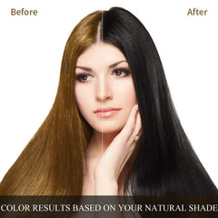 Application of Ivnil Augeo Instant Hair Color Shampoo on damp hair for color refresh