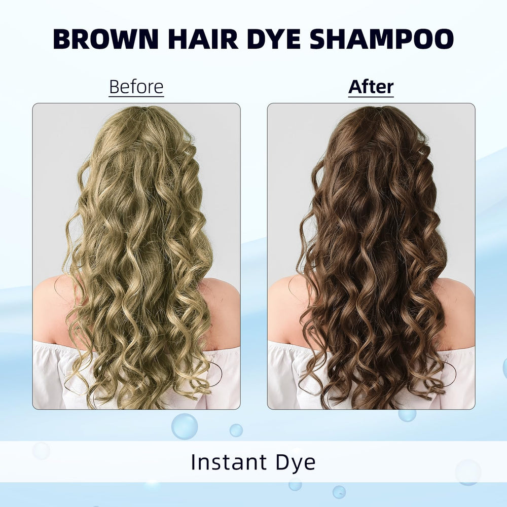 Gloved user applies Ivnil to gray hair for quick coverage.
