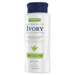 Ivory Aloe Scented Body Wash foaming lather suggests rich cleansing