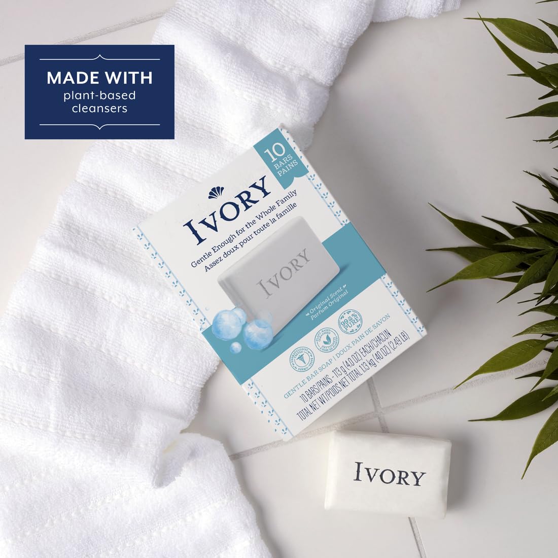 Ivory bar soap in a bathroom setting for simple cleansing rituals