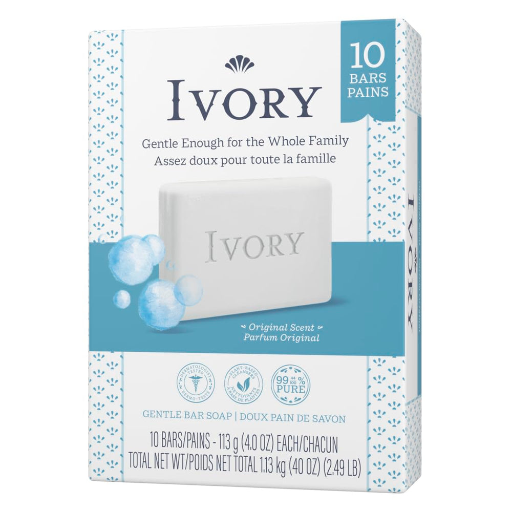 Ivory bar soap dye-free and perfume-free composition ideal for sensitive skin