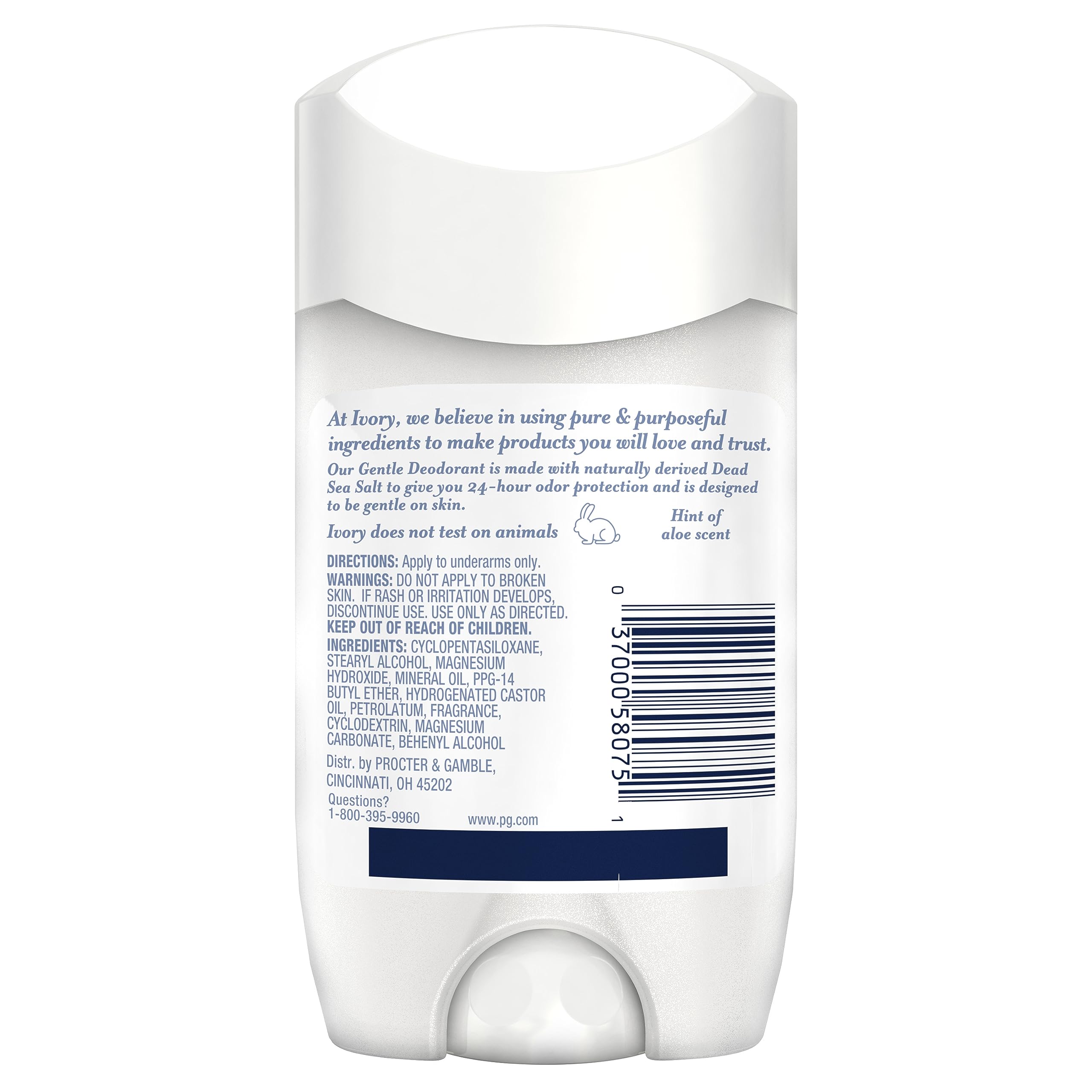 Ivory coconut deodorant on bathroom shelf display ready for daily use