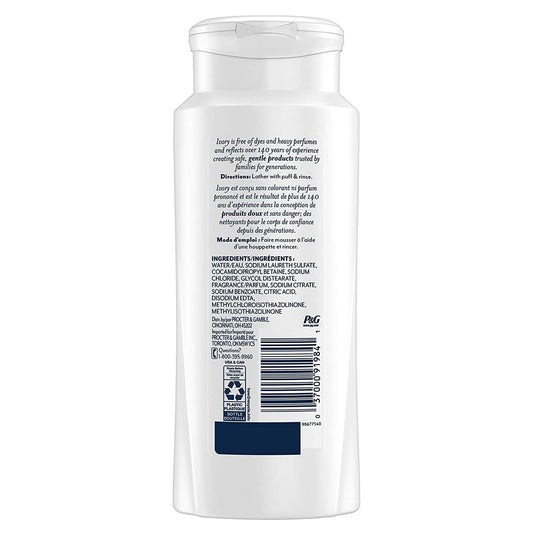Ivory Aloe Scented Body Wash pour displaying easy stream