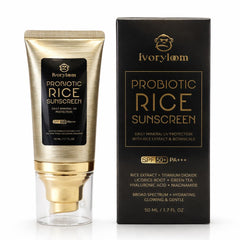 Ivory Loom sunscreen bottle with smooth dispense for daily protection.