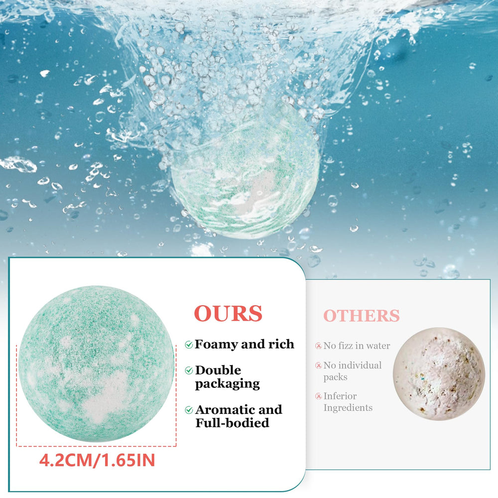 IvyWorkshop bath-bombs-dissolving-in-water creates colorful bubbles and a calming aroma.
