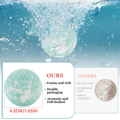 IvyWorkshop bath-bombs-dissolving-in-water creates colorful bubbles and a calming aroma.