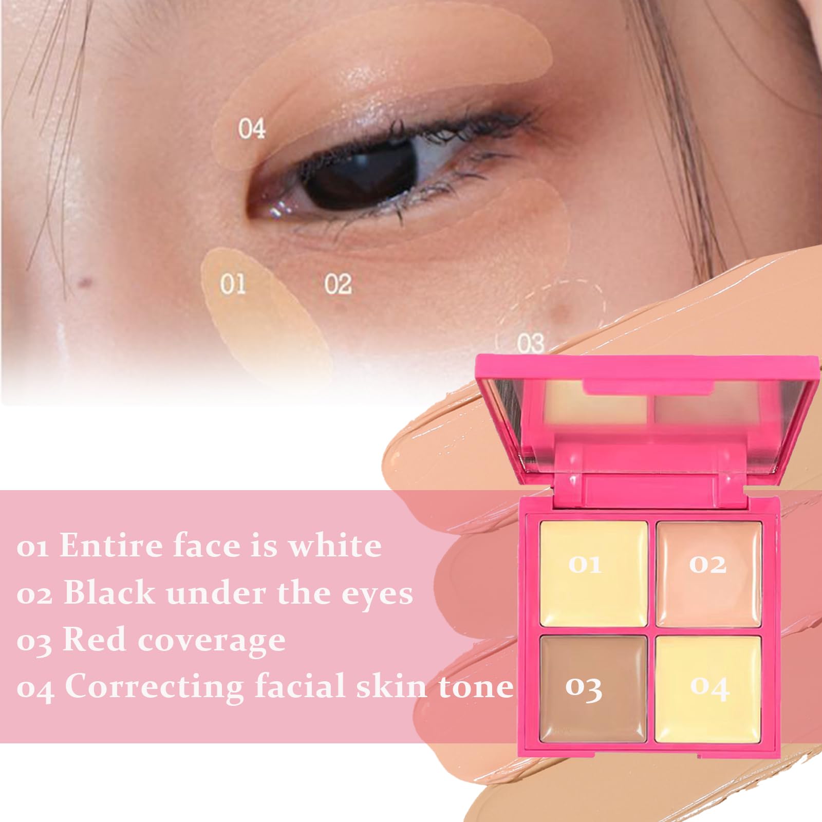 IWAWA concealer application with brush blending for natural finish
