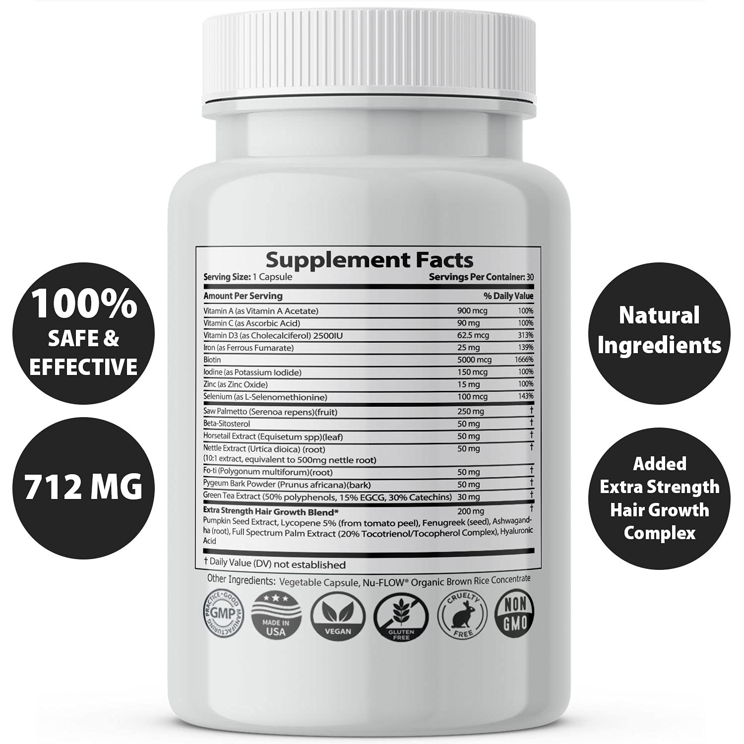 Finanutride capsules close-up, convenient daily supplement for hair health support.