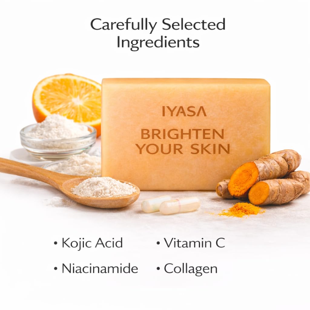 IYASA Kojic Acid Soap shea-butter-hydration delivers moisturized, non-stripping cleanse.