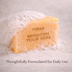 IYASA Kojic Acid Soap snail-mucin-cleanse provides a silky, soothing lather.