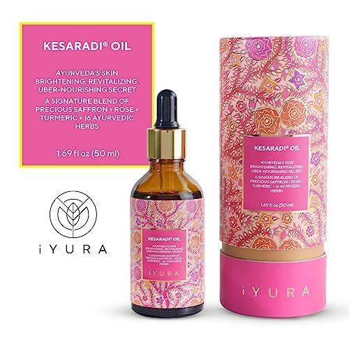 iYURA Kesaradi saffron oil application demonstrates fast absorption with no greasy residue