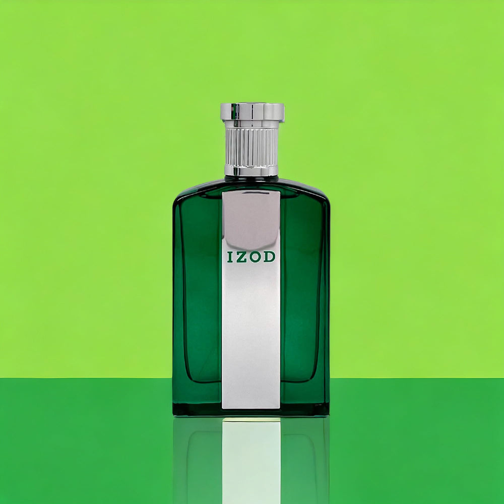 Izod Legacy Green bottle silver cap conveys refined, masculine style