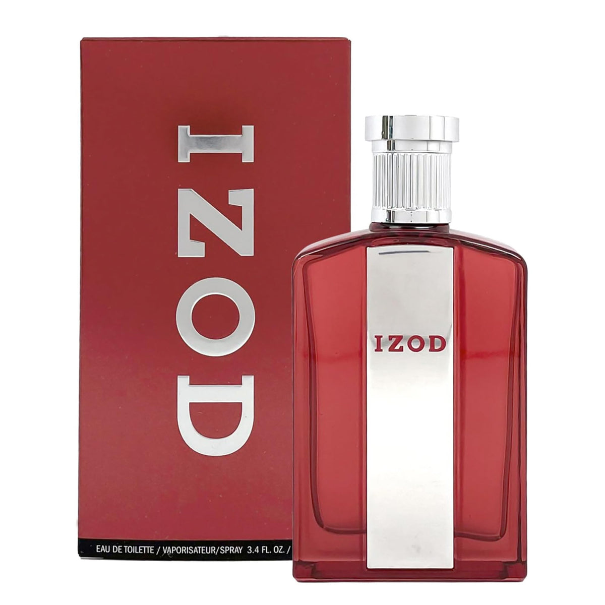 Izod Legacy Red bottle front view, bold design for everyday confidence