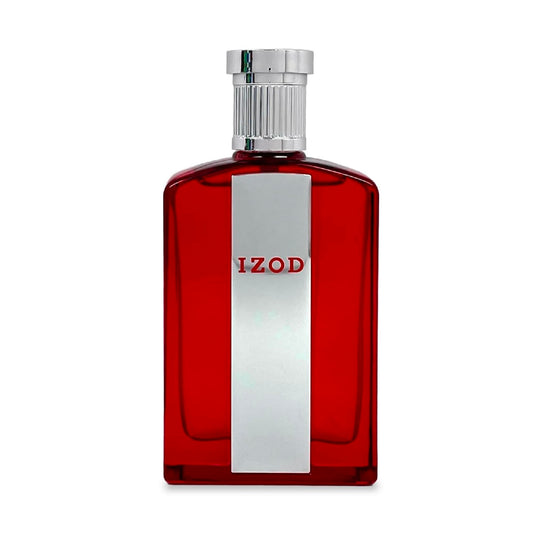 Izod Legacy Red bottle side view, durable packaging for daily travel