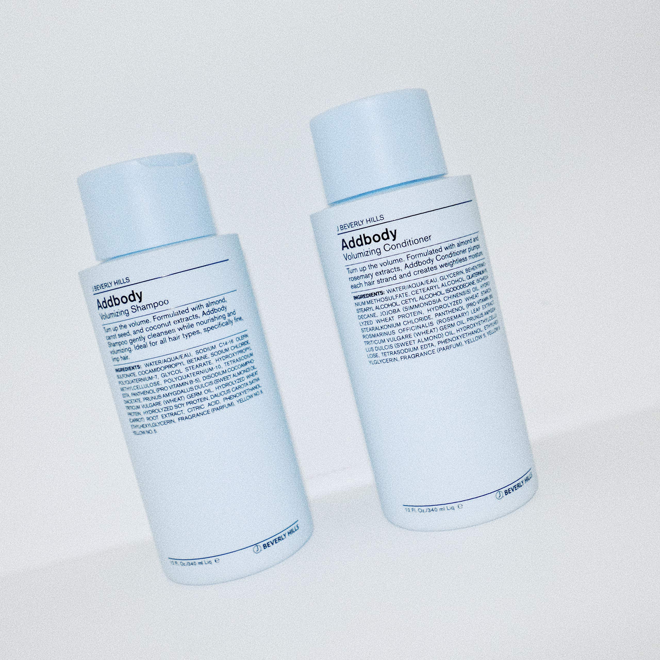J Beverly Hills Addbody Shampoo foamy lather for cleansing fine hair.
