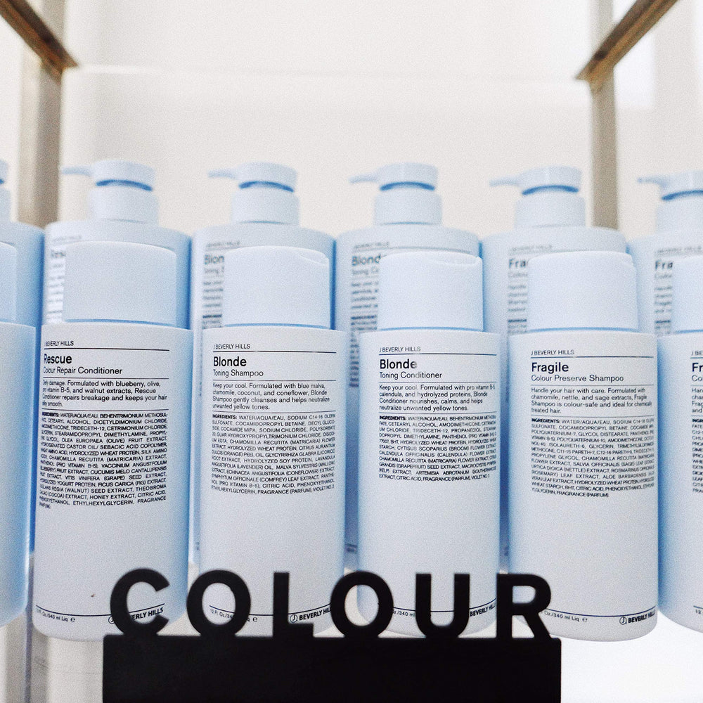 Shampoo lather from J Beverly Hills demonstrates gentle cleansing action.