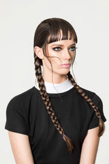 Applying J Beverly Hills Finissage on damp hair demonstrates easy distribution and flexible styling
