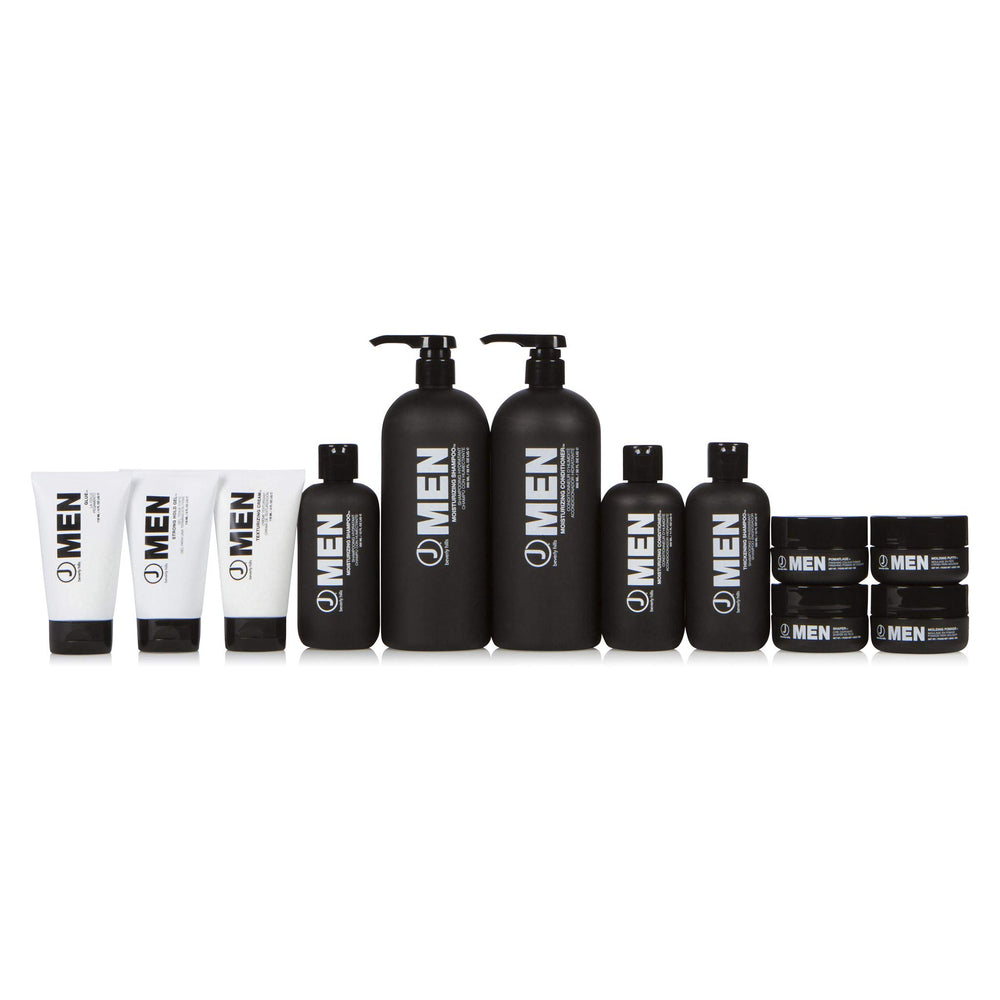 J Beverly Hills Men's Mint Shampoo scalp massage scene suggests a refreshed scalp.