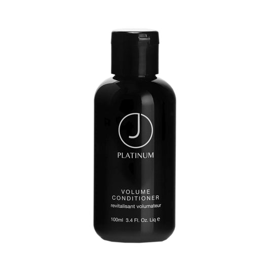 J Beverly Hills Platinum Volume Conditioner bottle shows premium packaging for volumizing hydration.