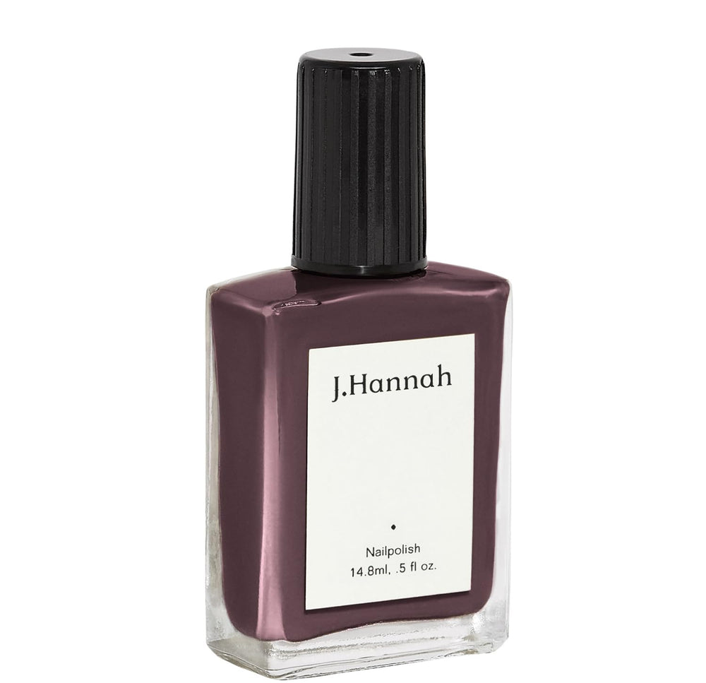 J. Hannah plum purple Gamay polish swatch shows rich color and long-lasting wear.