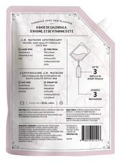 Close-up of the J.R. Watkins Rosewater hand soap label highlighting ingredients.