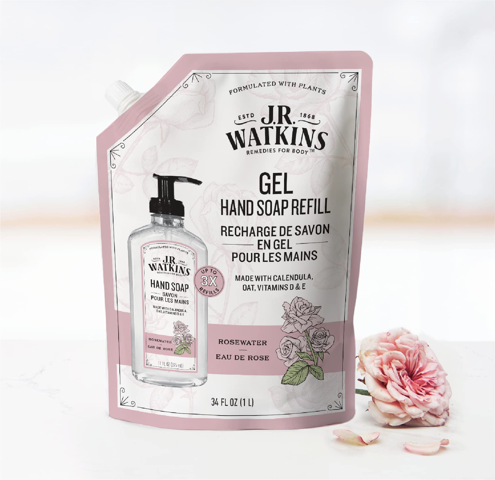 Plant-based ingredients highlighted for a natural cleansing experience.