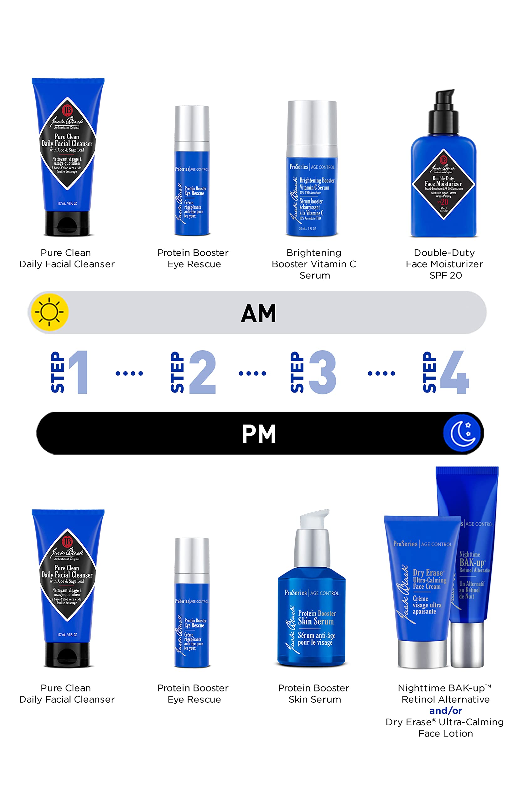 Dropper of Jack Black Brightening Booster applies serum for daily glow