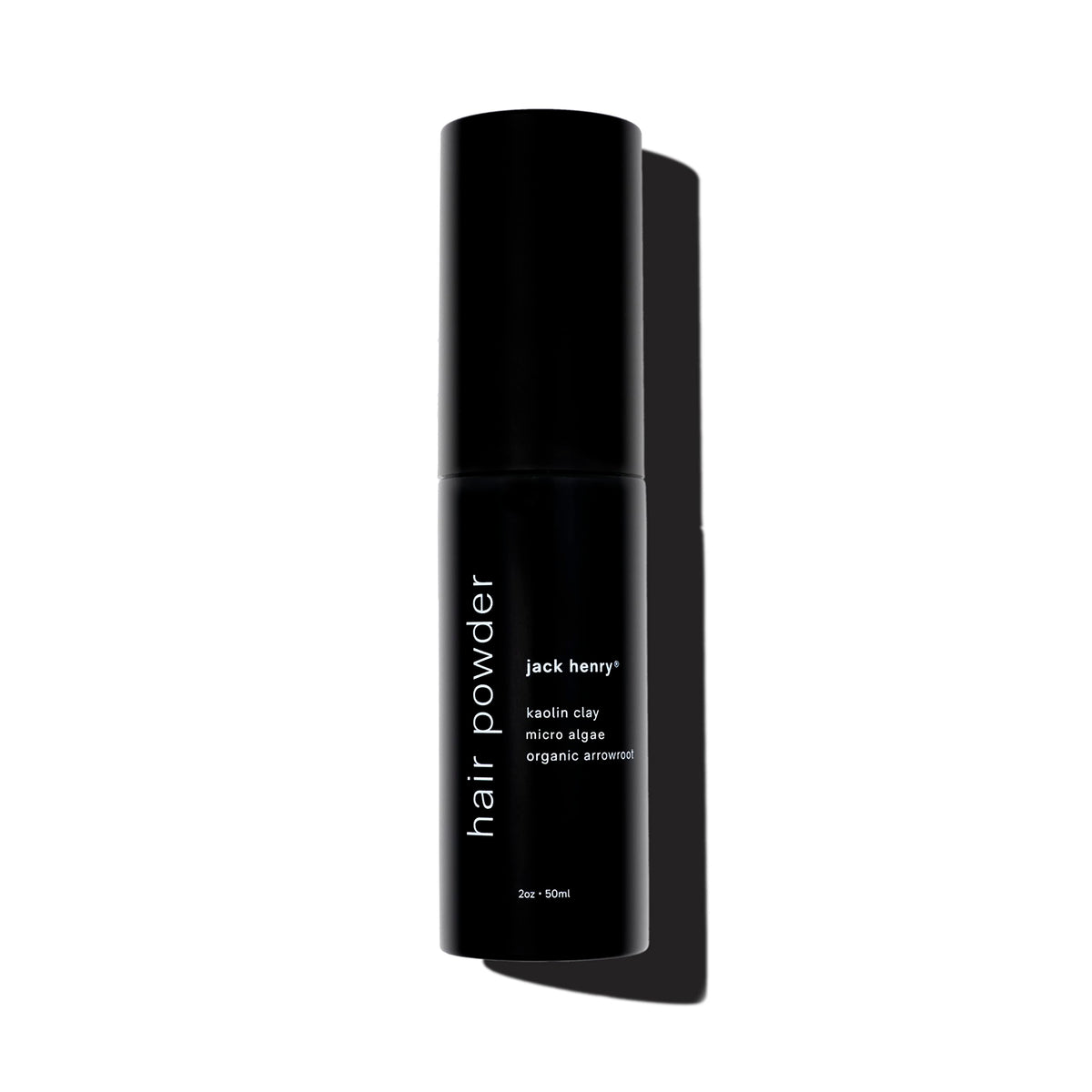 Jack Henry dry shampoo powder unscented bottle demonstrates fragrance-free oil control in everyday use