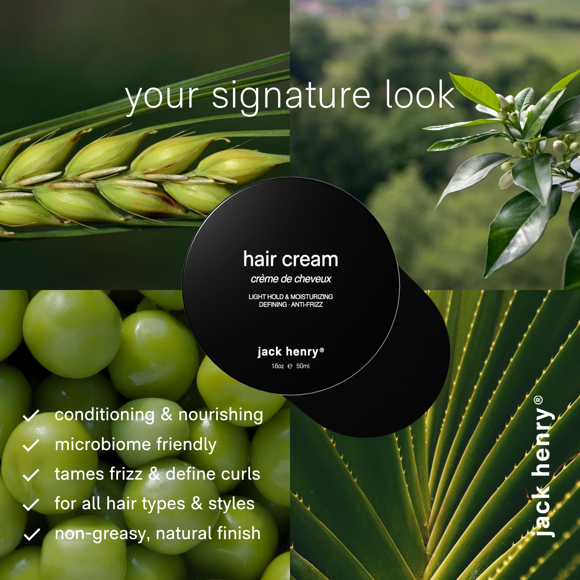 Jack Henry Hair Styling Cream smoothed hair texture for softer, manageable styling.
