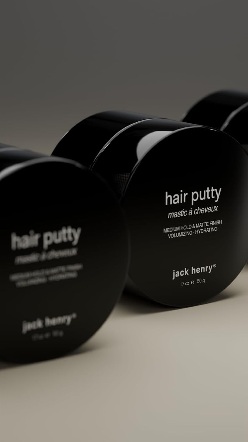 Jack Henry Hair Putty being applied for flexible, reworkable styling.