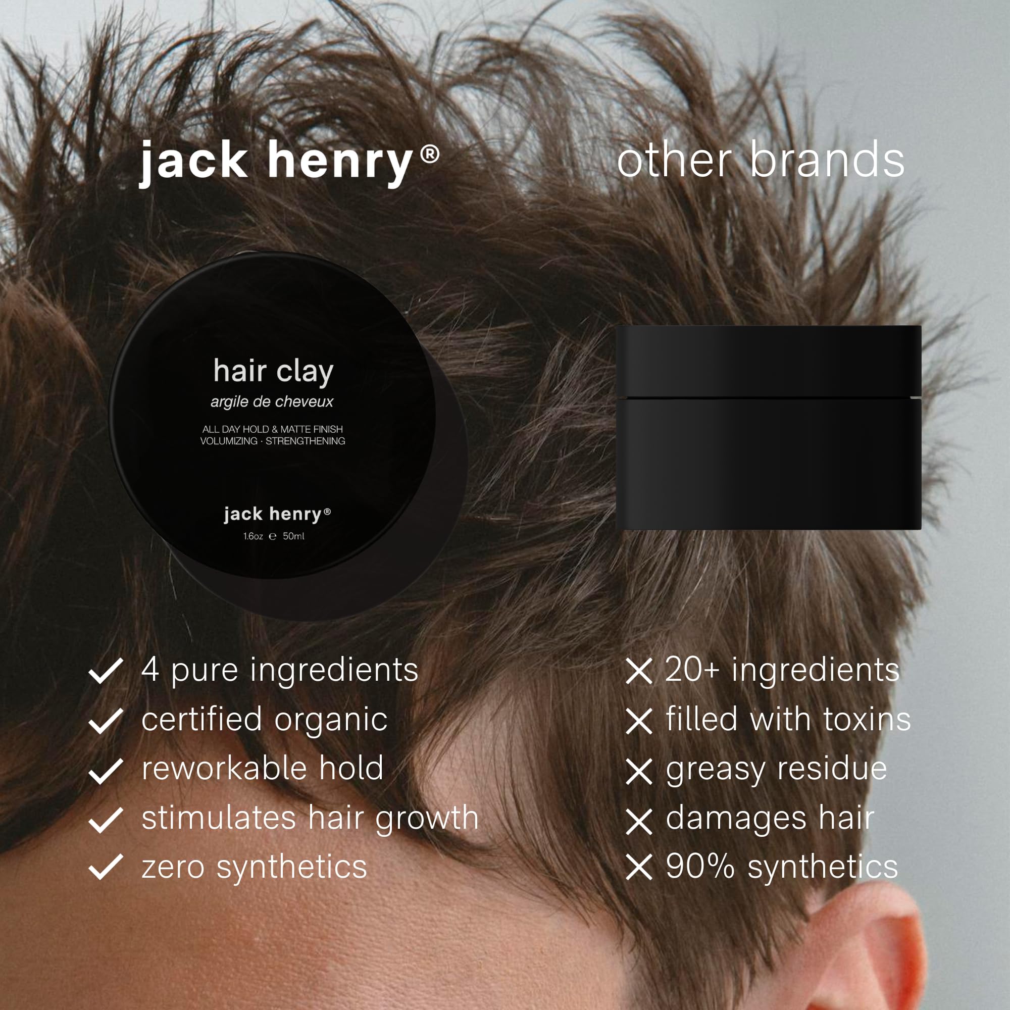 Lightweight Matte finish shown on hair without greasy shine.