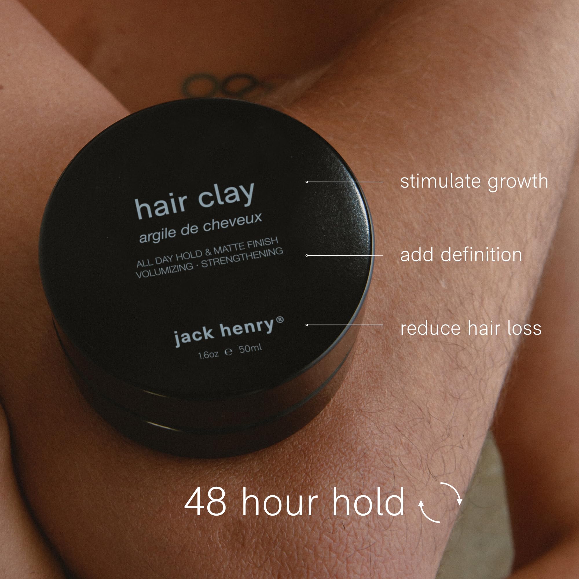 Beeswax and bentonite clay contribute structure and hold naturally.
