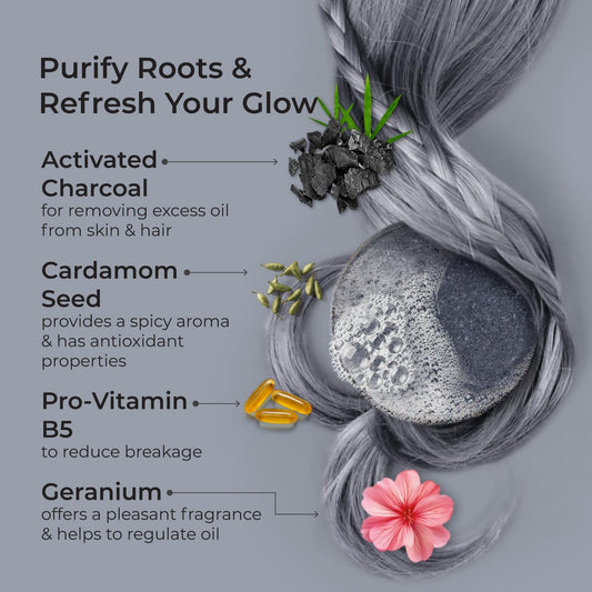 Jack59 activated charcoal detox image in shampoo bar