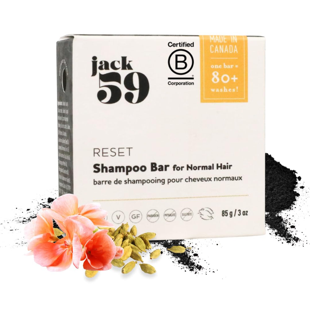 Jack59 all-natural shampoo bar for fine hair detox with charcoal