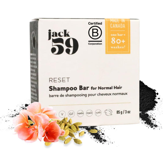 Jack59 all-natural shampoo bar for fine hair detox with charcoal