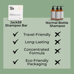 Jack59 handcrafted shampoo bar with natural ingredients for eco-conscious hair care.