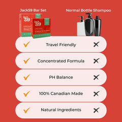 Jack59 travel-size bar shampoo set, ideal for on-the-go family use.